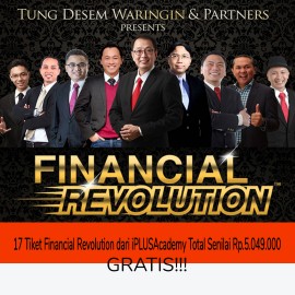 iPLUSAcademy.com GRATIS 17 Tiket Financial Revolution Total Senilai 5.049.000